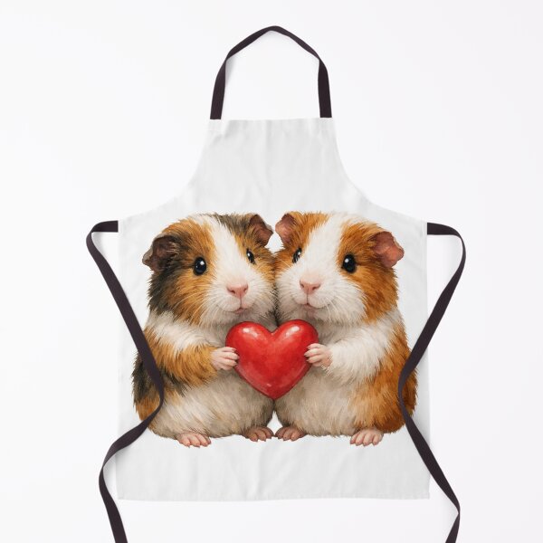 Item preview, Two Cute Guinea Pigs Holding a Heart – Watercolor Animal Love Art designed and sold by lovelistivkaa.