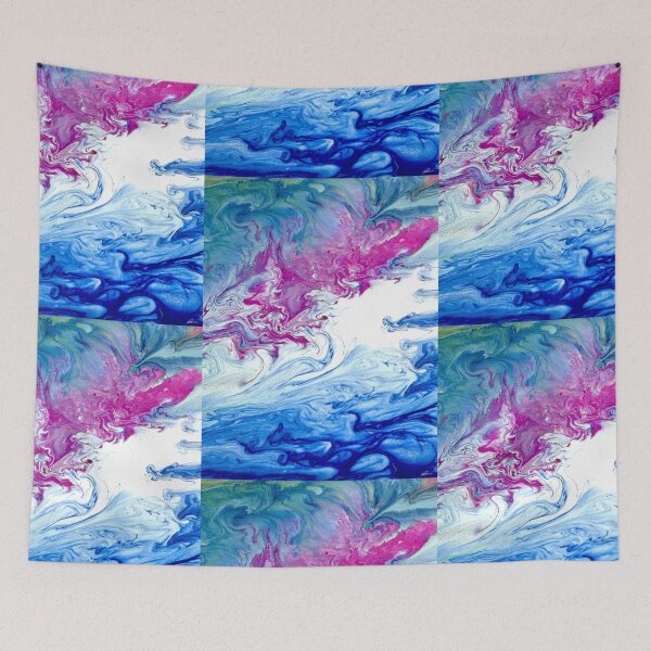 Item preview,  Pink and blue abstraction  designed and sold by MarussiaArt.