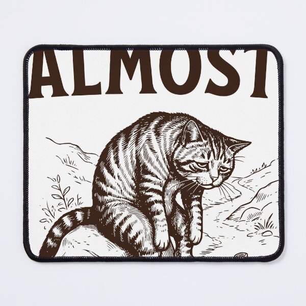 Item preview, Cat Struggling Hiking Design, Almost Made It Illustration designed and sold by TeeVerse27.