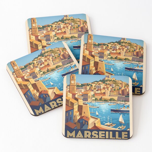 Item preview, Marseille Travel Poster designed and sold by Robert Lacy.