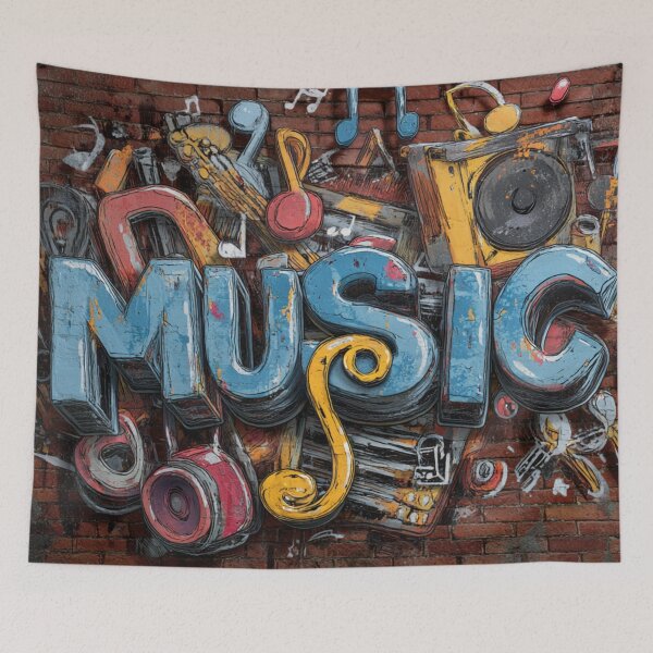 Item preview, Hip Hop Graffiti Urban Music Mural Street Art designed and sold by GrinGalore.
