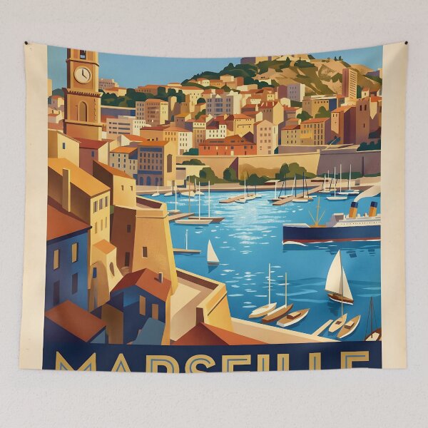 Item preview, Marseille Travel Poster designed and sold by Robert Lacy.