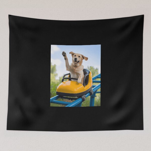Item preview, Funny Labrador Dog Riding Roller Coaster designed and sold by KarimSoCute.