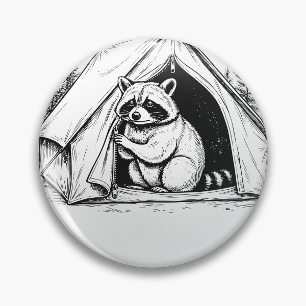 Item preview, Raccoon Avoiding Camping Design, Not Available Illustration designed and sold by TeeVerse27.