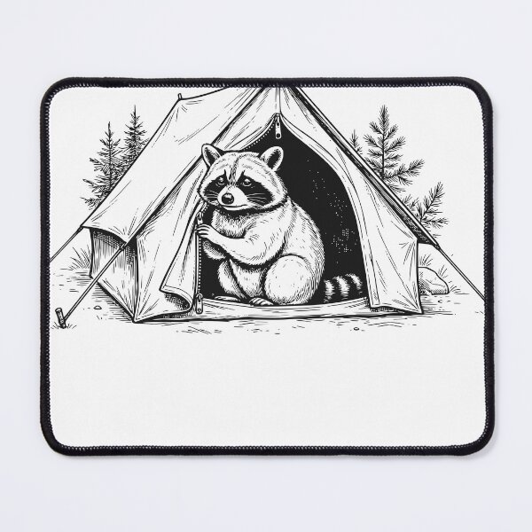 Item preview, Raccoon Avoiding Camping Design, Not Available Illustration designed and sold by TeeVerse27.