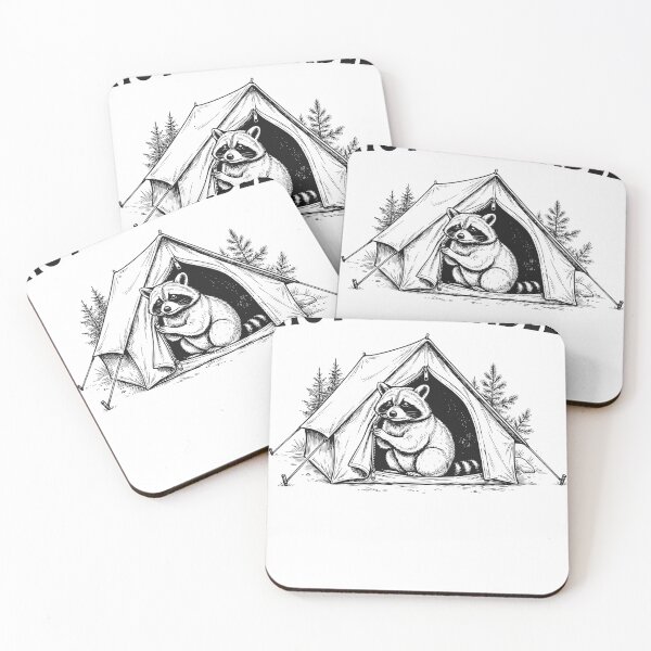 Item preview, Raccoon Avoiding Camping Design, Not Available Illustration designed and sold by TeeVerse27.