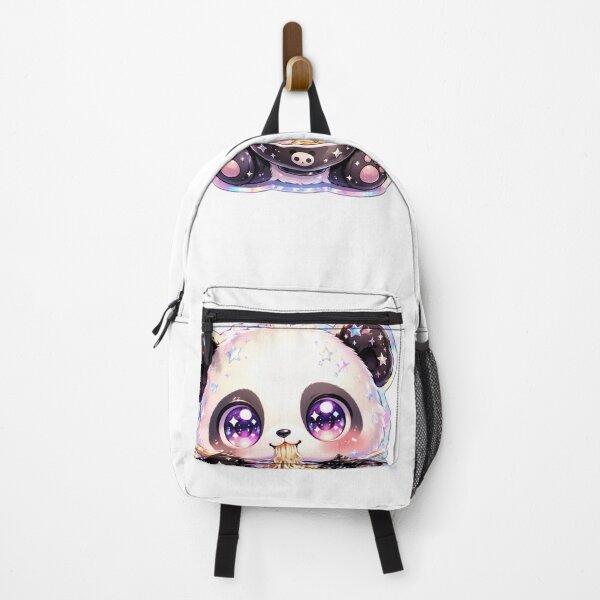 Item preview, Kawaii Chibi Panda Slurping Ramen Sticker | Pastel Galaxy Eyes Cute Anime Art designed and sold by Ashley critters.