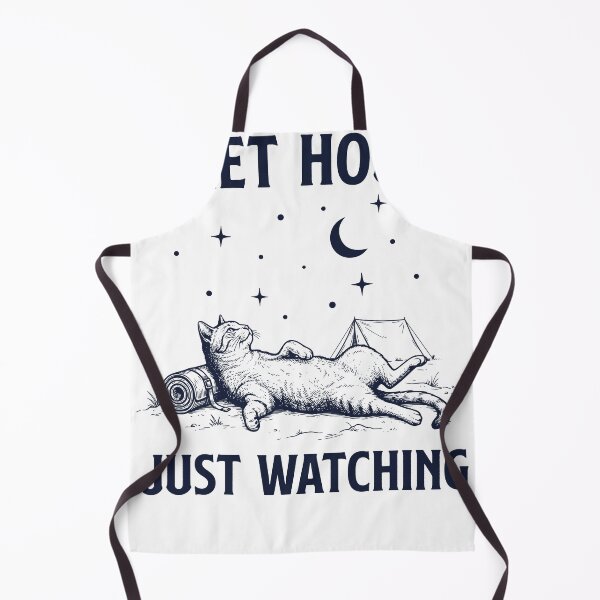 Item preview, Cat Calm Camping Design, Quiet Night Illustration designed and sold by TeeVerse27.