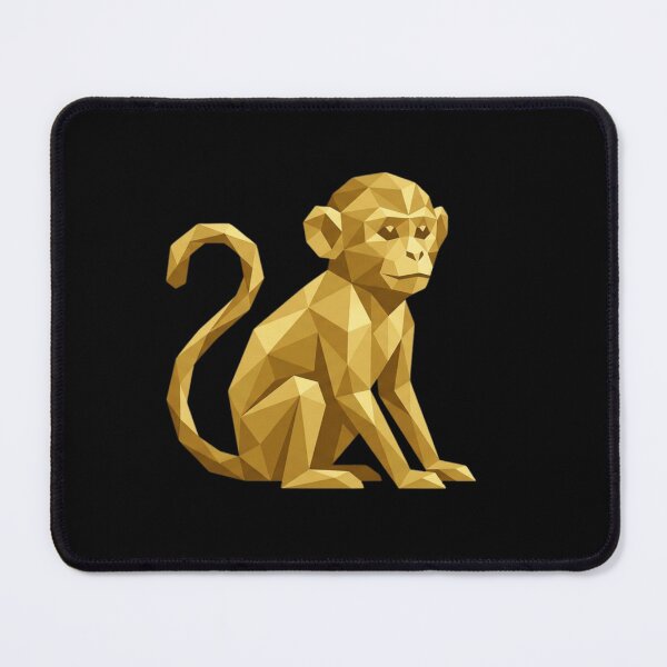 Item preview, Geometric Golden Monkey – Low Poly Ape Sticker for Modern Art Lovers designed and sold by bsbd-action.