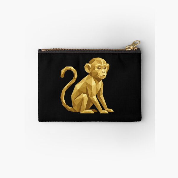Item preview, Geometric Golden Monkey – Low Poly Ape Sticker for Modern Art Lovers designed and sold by bsbd-action.