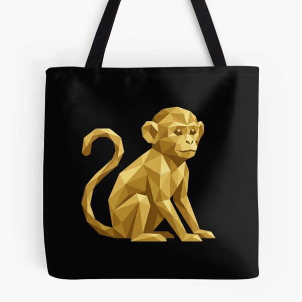 Item preview, Geometric Golden Monkey – Low Poly Ape Sticker for Modern Art Lovers designed and sold by bsbd-action.