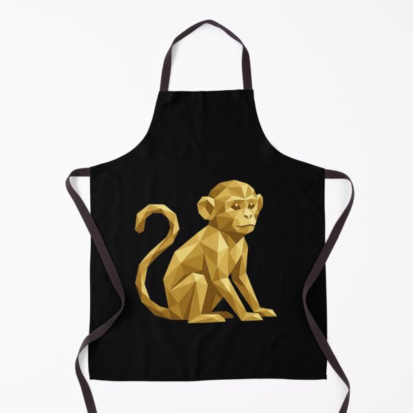 Item preview, Geometric Golden Monkey – Low Poly Ape Sticker for Modern Art Lovers designed and sold by bsbd-action.