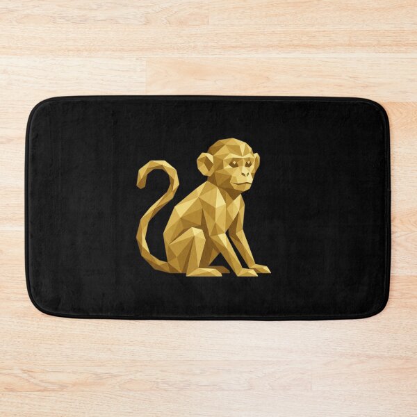 Item preview, Geometric Golden Monkey – Low Poly Ape Sticker for Modern Art Lovers designed and sold by bsbd-action.