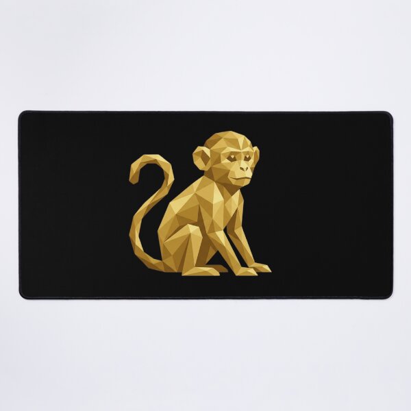 Item preview, Geometric Golden Monkey – Low Poly Ape Sticker for Modern Art Lovers designed and sold by bsbd-action.