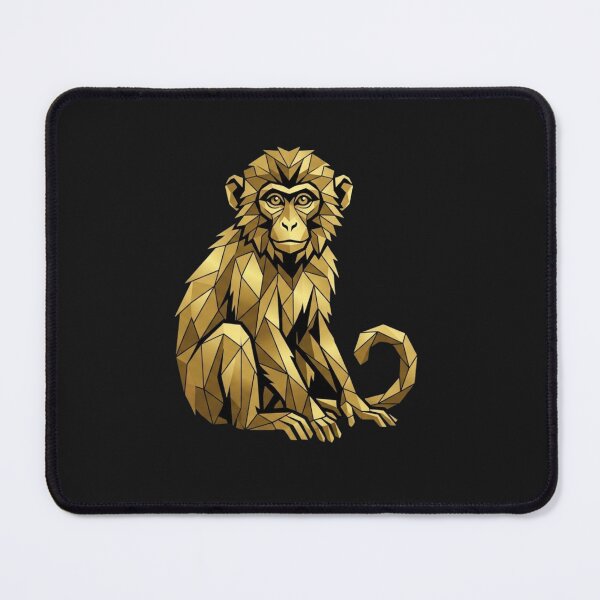 Item preview, Fractal Gold Ape – Stylized Monkey T-Shirt for Graphic Design Fans designed and sold by bsbd-action.