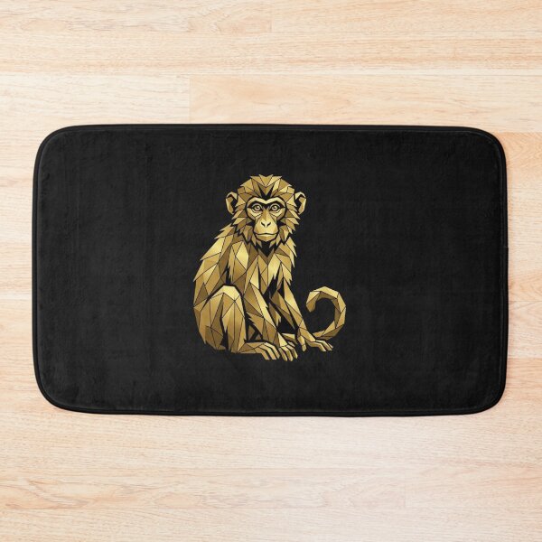 Item preview, Fractal Gold Ape – Stylized Monkey T-Shirt for Graphic Design Fans designed and sold by bsbd-action.