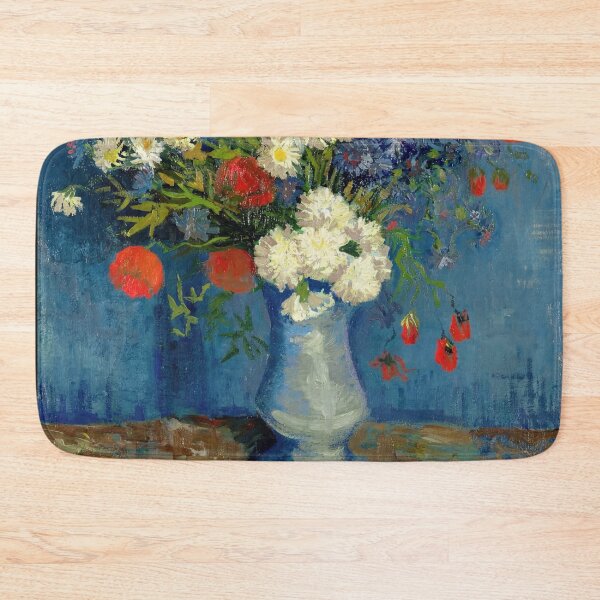 Item preview, Still Life Vase With Cornflowers and Poppies by Vincent van Gogh: Floral Wall Art designed and sold by artofuniverse.