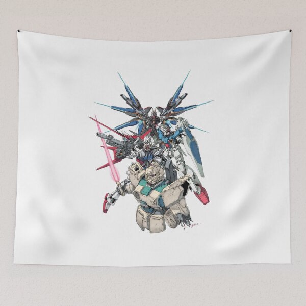 Item preview, Epic Gundam Mecha Battle Art – Detailed Anime Robot Action Illustration designed and sold by Dyan4.