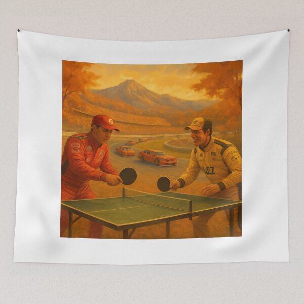 Item preview, Fast Lane Ping Pong - Race Car Driver Table Tennis Duel Art T-Shirt designed and sold by OhMyPingCo.