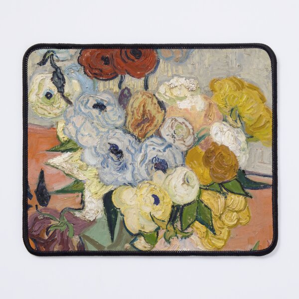 Item preview, Still Life Japanese Vase With Roses and Anemones by Vincent van Gogh: Floral Poster designed and sold by artofuniverse.