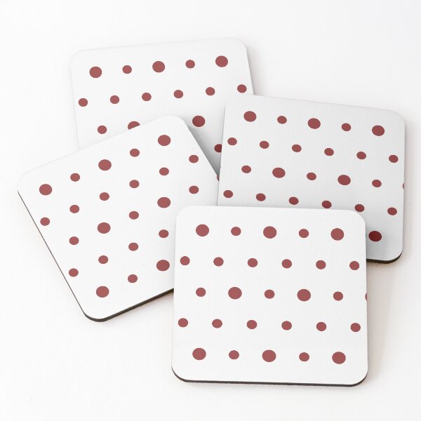 Item preview, White And Brick Red Polka Dot Pattern designed and sold by pattern-archive.