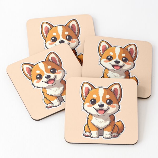 Item preview, Cute Corgi Puppy Sticker | Kawaii Smiling Dog designed and sold by PuffyInk.