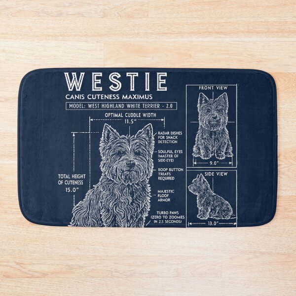 Item preview, Westie Blueprint Funny West Highland White Terrier designed and sold by AntiqueImages.