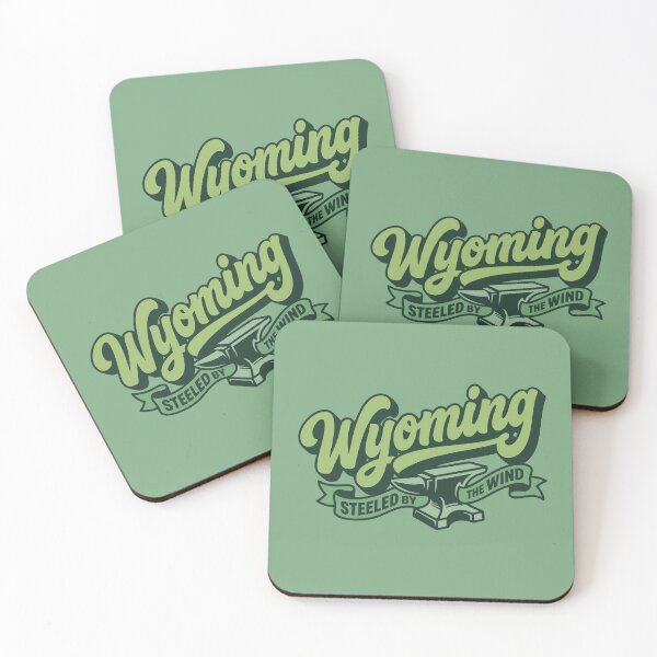 Item preview, Wyoming Steeled By The Wind Heavy Anvil Forged Retro Script Graphic designed and sold by Cozy-Old-Pub.