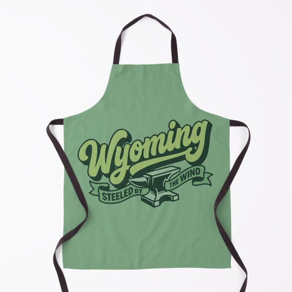 Item preview, Wyoming Steeled By The Wind Heavy Anvil Forged Retro Script Graphic designed and sold by Cozy-Old-Pub.