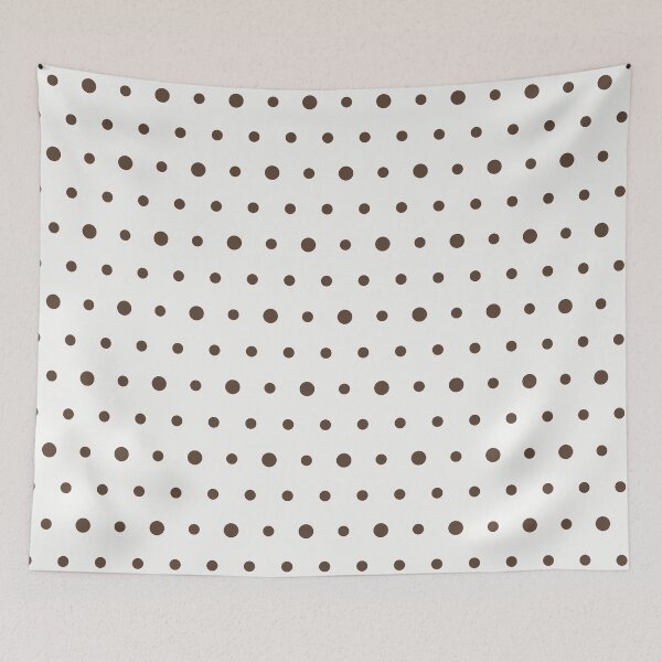 Item preview, White And Brown Polka Dot Pattern designed and sold by pattern-archive.