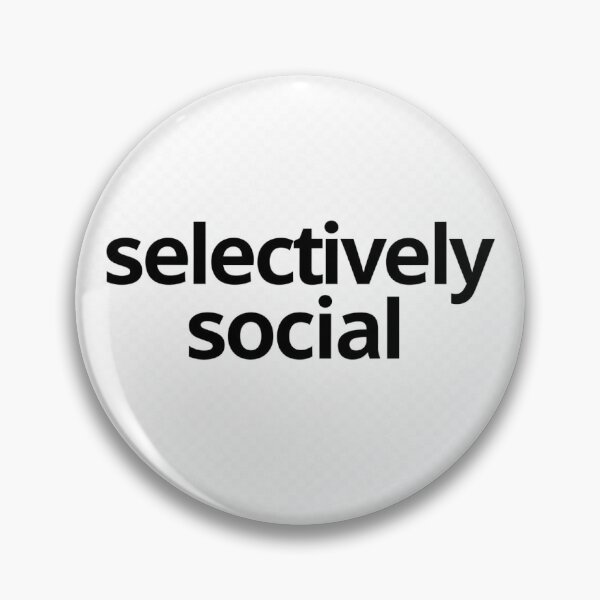 Item preview, Selectively Social Minimal Personality Typography Design designed and sold by CozyCramStudio.
