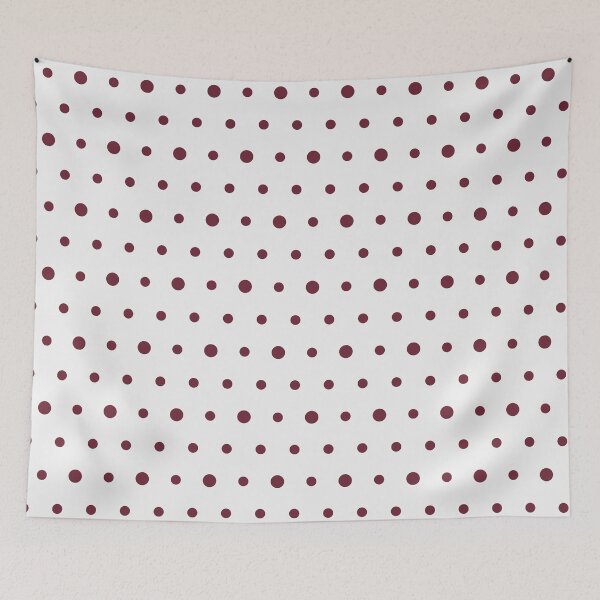Item preview, White And Burgundy Polka Dot Pattern designed and sold by pattern-archive.