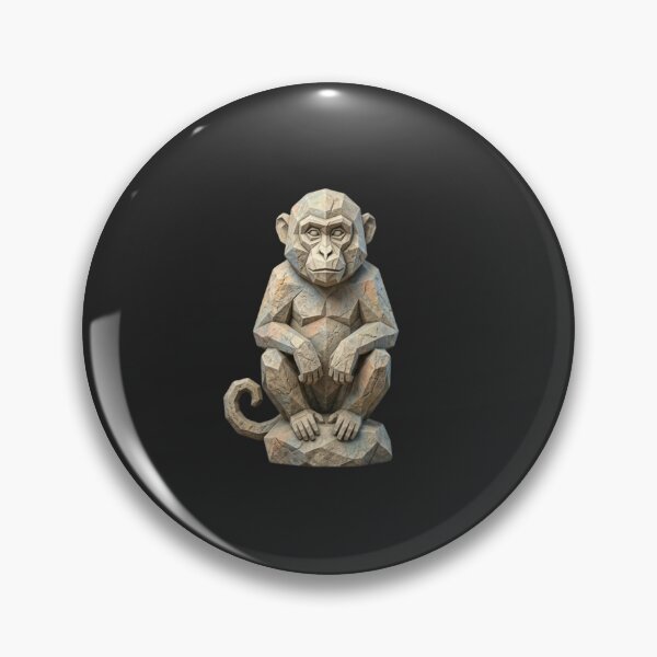 Item preview, Stone Monkey Statue – Sculptural Ape Art for Zen and Relaxing Decoration designed and sold by bsbd-action.