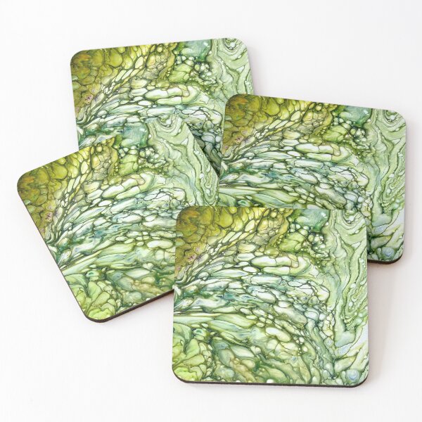 Item preview, White  and green abstraction  designed and sold by MarussiaArt.