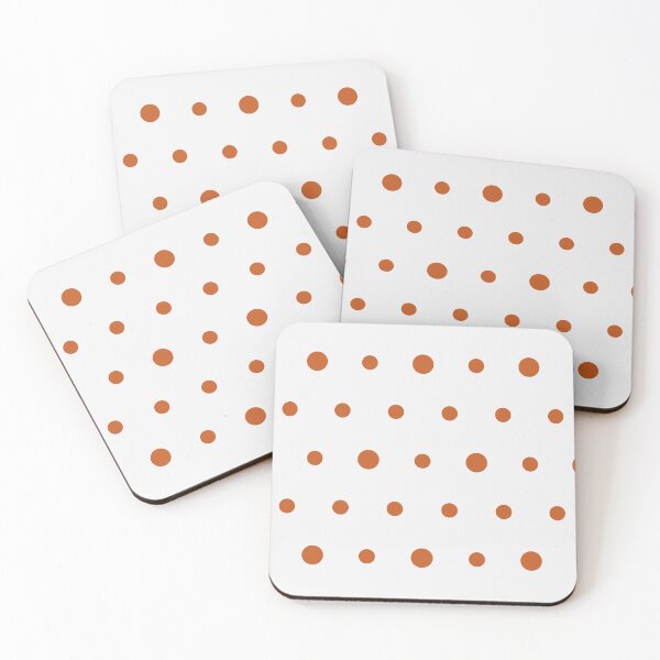 Item preview, White And Burnt Orange Polka Dot Pattern designed and sold by pattern-archive.