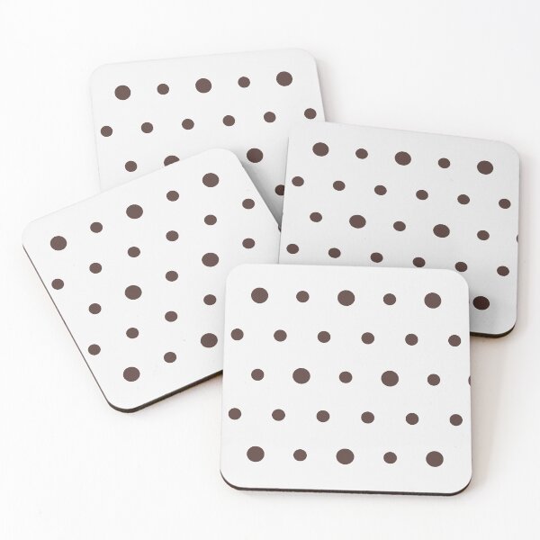 Item preview, White And Chocolate Polka Dot Pattern designed and sold by pattern-archive.