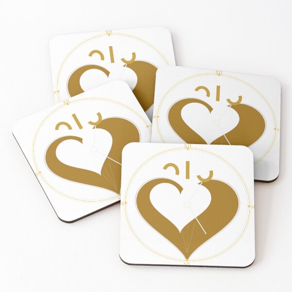 Item preview, Minimalist Golden Heart Clock - Abstract Geometric Art designed and sold by MCUL.