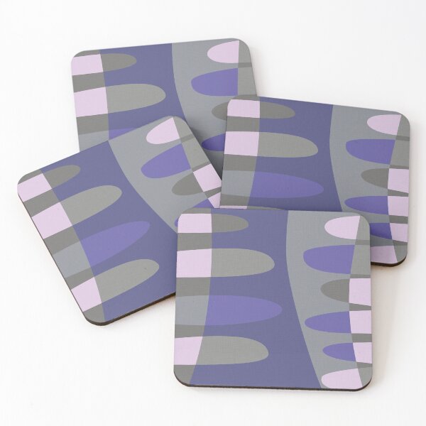Item preview, MCM abstract shapes - shades of purple and gray designed and sold by JMgraphic.