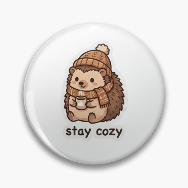 Artikelvorschau, Gemütlicher Igel-Sticker – Niedlicher Herbstigel mit Kaffee – Kawaii-Wintertier-Kunst entworfen und verkauft von ZYNORAworld.