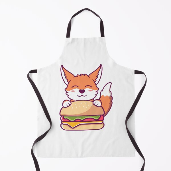 Item preview, Happy Fox Eating Giant Cheeseburger designed and sold by ringgokliya.
