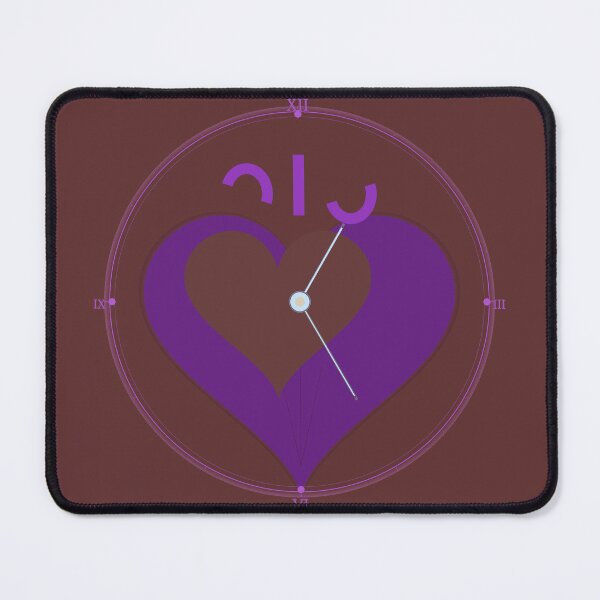 Item preview, Minimalist Violet Heart Clock - Abstract Geometric Art designed and sold by MCUL.
