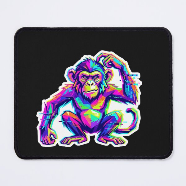 Item preview, Confused Chimpanzee Pop Art – Colorful Monkey Sticker for Funny Gift designed and sold by bsbd-action.