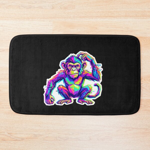 Item preview, Confused Chimpanzee Pop Art – Colorful Monkey Sticker for Funny Gift designed and sold by bsbd-action.