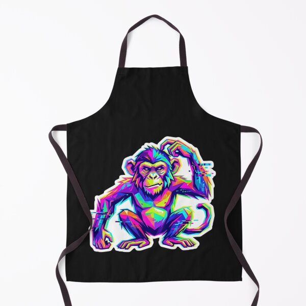 Item preview, Confused Chimpanzee Pop Art – Colorful Monkey Sticker for Funny Gift designed and sold by bsbd-action.