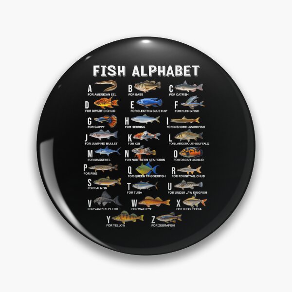 Item preview, Fish Alphabet Educational Freshwater Species Fishing designed and sold by KarimSoCute.