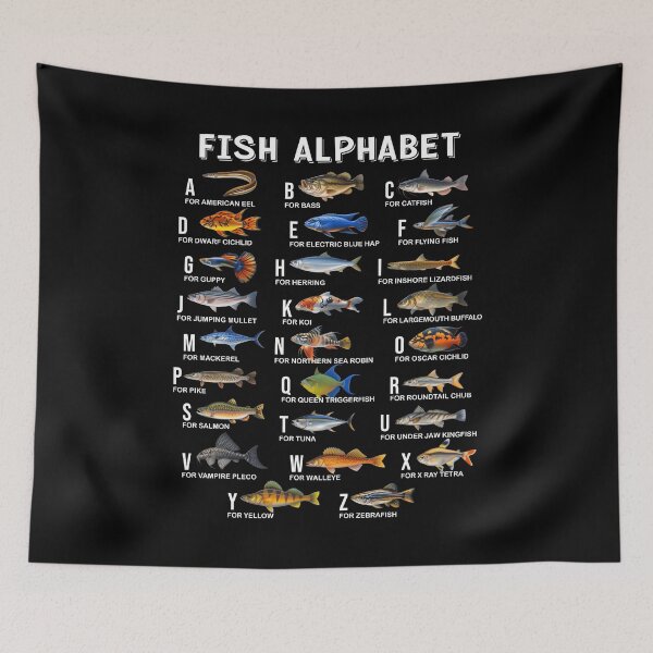 Item preview, Fish Alphabet Educational Freshwater Species Fishing designed and sold by KarimSoCute.