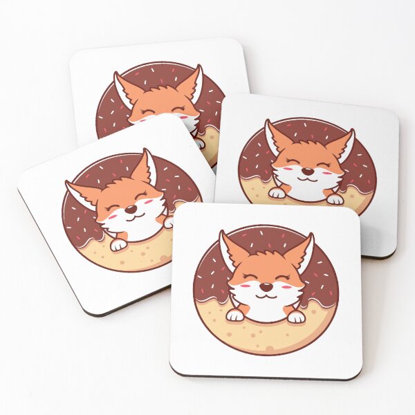 Item preview, Cute Fox Chocolate Glazed Donut Hole designed and sold by ringgokliya.