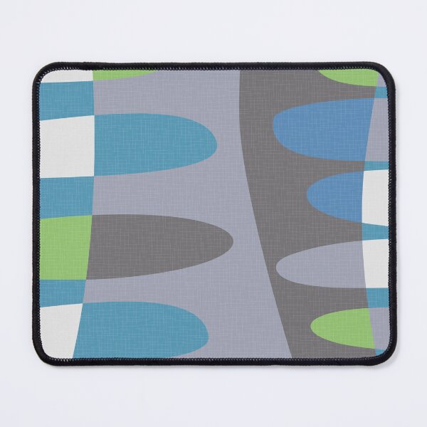 Item preview, MCM abstract shapes - shades of gray, blue and green designed and sold by JMgraphic.