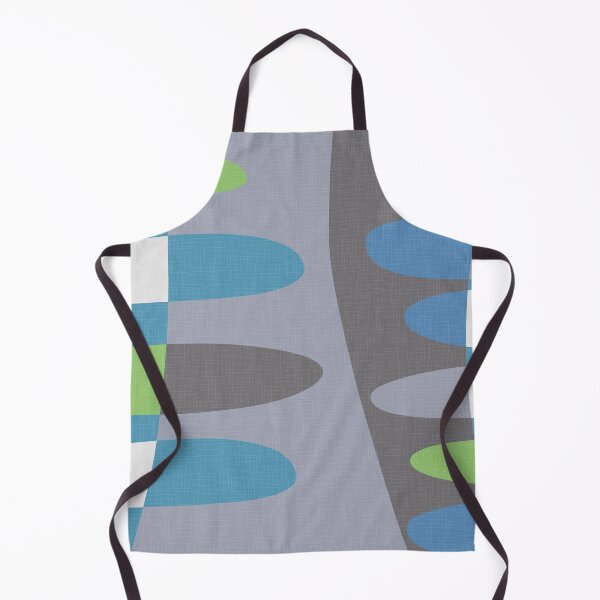 Item preview, MCM abstract shapes - shades of gray, blue and green designed and sold by JMgraphic.