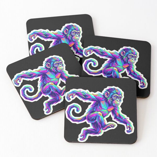 Item preview, Psychedelic Jumping Monkey – Action Ape Vinyl Decal for Art Students designed and sold by bsbd-action.
